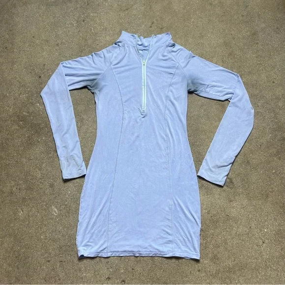 Blue Long Sleeve Zip Up Athletic Dress | Color: Blue | Size: M | Pm-90909896's Closet